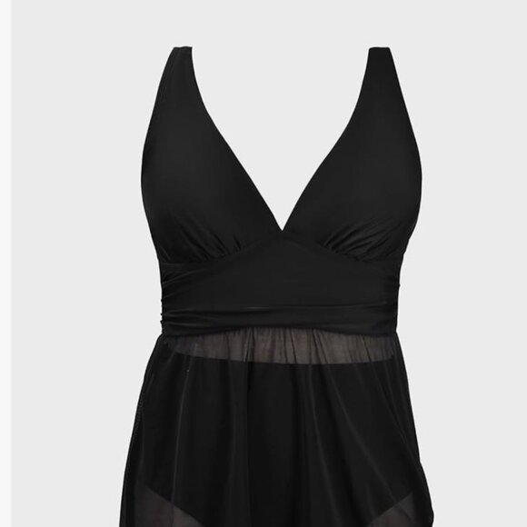 Black sheer tankini - Picture 3 of 10